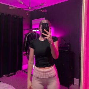 Tight fit black short sleeve baby tee